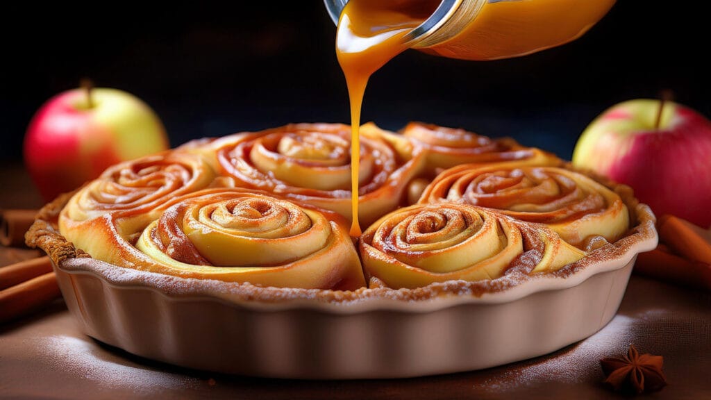 cinnamon rolls and apple pie filling